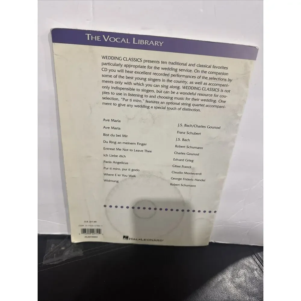 Wedding Classics High Voice Vocal Library Book With CD Hal Leonard 1992 Edition
